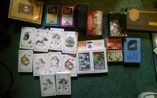 16 Vintage Playing Card Decks Old Maid Norman Rockwell Kent