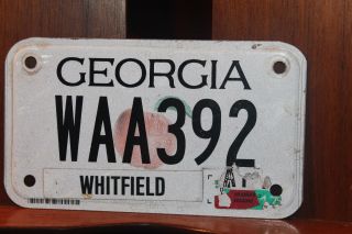 2000 Georgia License Plate Whitfield County Motorcycle Waa392