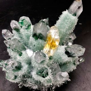 2.  02lb Find Green Phantom Quartz Crystal Cluster Mineral Specimen Healing720