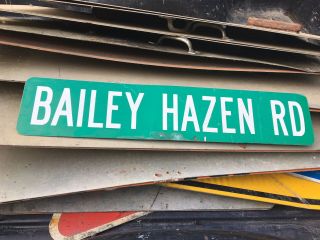 Vintage Bailey Hazen Cabot Vermont Street Sign Highway Revolutionary War Road