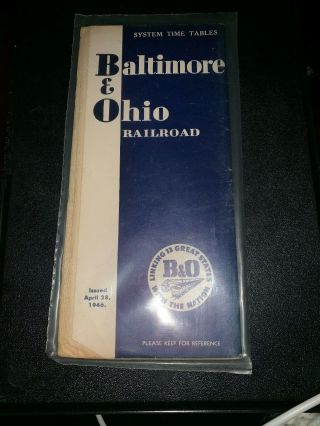 April 28,  1946 Baltimore & Ohio Time Table