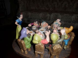 WDCC Snow White and the Seven Dwarfs: Soup’s On 1210013 & BONUS VHS TAPE SET 7