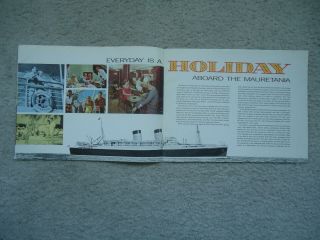 Cunard Line - rms Mauretania - Sunshine Cruises - Brochure - 1960 3