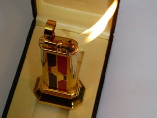 Dunhill ' Art Deco ' Unique Table Lighter with Cigar Burner - Comes Boxed 7
