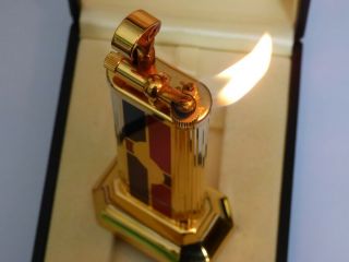 Dunhill ' Art Deco ' Unique Table Lighter with Cigar Burner - Comes Boxed 8