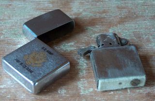 ESTATE FIND Vintage 1986 MILITARY ZIPPO LIGHTER US ARMY FORT BLISS TX TEXAS 5
