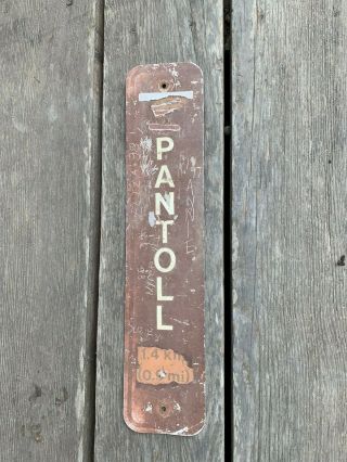 Mt Tamalpais Tam Trail Hiking Sign: Pantoll (ranger Station) Mill Valley,  Cal