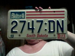 1977 South Dakota License Plate