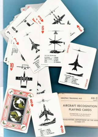 Aircraft Recognition Playing Cards Hq Dept Of Us Army Oct 1979