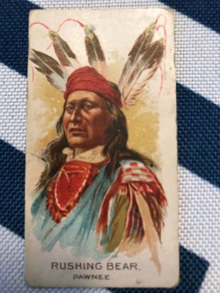 1888 Allen & Ginter N2 Celebrated American Indian Chiefs Rushing Bear Pawnee
