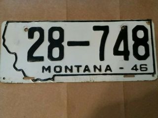 1946 Montana License Plate