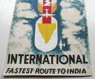 AIR INDIA Artwork for 1940s Painting Advertising Poster INDIAN AIRLINES 3