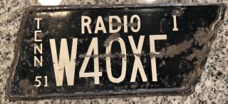 1951 Nashville Tennessee Radio License Plate