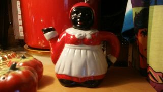 Vintage Mammy Teapot Black Americana