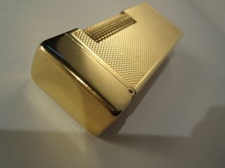 Dunhill Rollagas Lighter - Gold Plated - Barley Pattern - Serviced - Cased 11