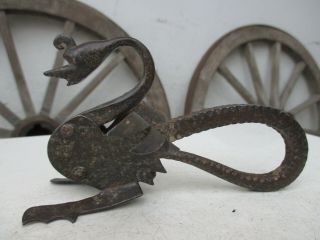 True Vintage In Iron Unique Dragon Handmade Blacksmith Pure Art