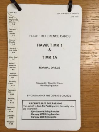 Flight Reference Cards For Hawk T.  1 (1998)