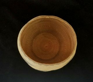 California Native American covered basket bowl Hupa Yurok Kurok ex.  Skinner 5