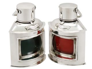 Victorian Sterling Silver Nautical Table Lighters 1890s