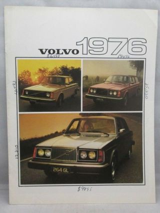 1976 Volvo Sales Brochure 242/244dl,  264 Gl,  265dl