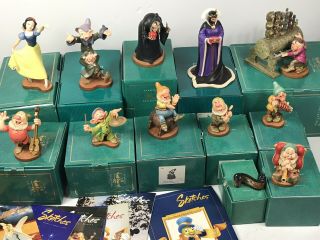 12 Walt Disney Classics Wdcc Snow White And The Seven Dwarves Witch W/ Boxes
