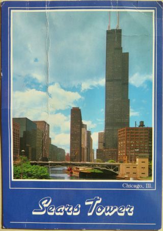 Wesley Willis Postcard.  This Is The Source For His Sears Tower Drawings.  Signed