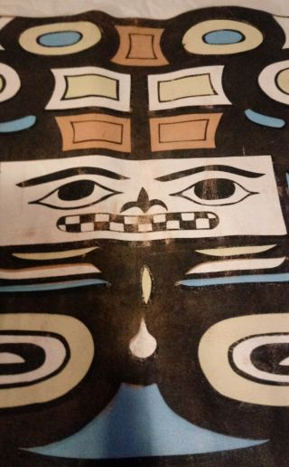 Northwest Coast Chilkat Tlingit Dance Apron Painting Art Totem Carving Estate 2