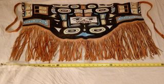 Northwest Coast Chilkat Tlingit Dance Apron Painting Art Totem Carving Estate 9