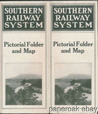 1923 Southern Railway System Pictorial Folder & Map