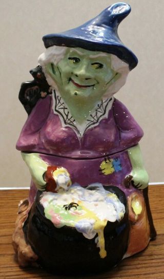 Wisecarver Witch Halloween Cookie Jar