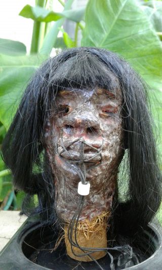 Voodoo Doll Shrunken Head Primitive Antique Sideshow Gaff Halloween Pirate Prop