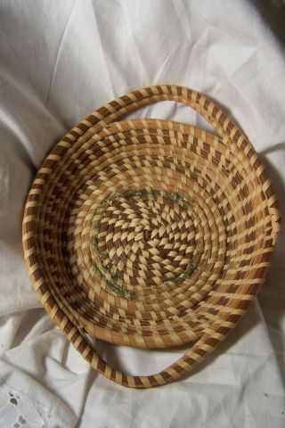 10.  5 " Sweetgrass Gullah Basket From Charleston S.  Carolina,  African American
