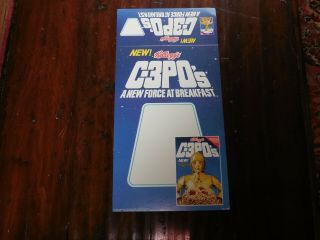 1984 Star Wars Kelloggs Cereal C - 3po Shelf Talker Grocery Store Advertising