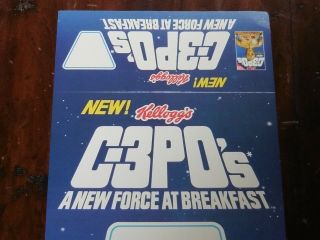1984 STAR WARS KELLOGGS CEREAL C - 3PO SHELF TALKER GROCERY STORE ADVERTISING 2