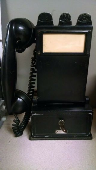 Gray Telephone Pay Station Payphone 23j Western Electric Telephone