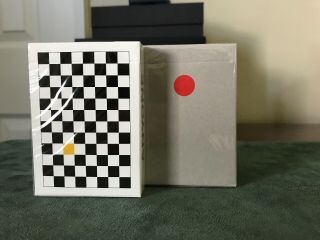 2 Decks Of Anyone Worldwide Playing Cards (1) Red Dot & (1) Yellow Checkerboard