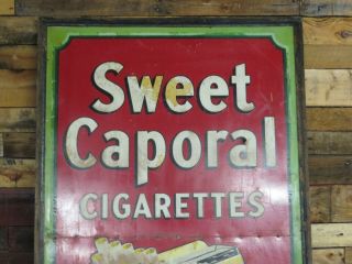 Large early Sweet Caporal Cigarette Tin sign Barn Fresh Decorators Find teens 4