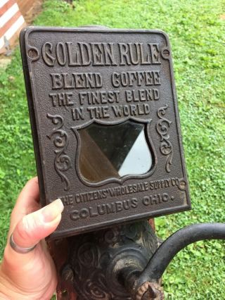 Arcade Golden Rule Wall Mount Coffee Grinder with catch cup 2