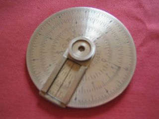 RRRRare circular slide rule calculimetre Charpentier type 2 with leather pouch 3