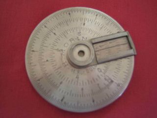 RRRRare circular slide rule calculimetre Charpentier type 2 with leather pouch 4