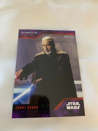 Sdcc 2019 Exclusive Topps Star Wars Count Dooku 9/10 Rare