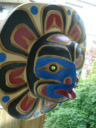 Northwest Coast Native Art Moon mask Squamish Nation sculpture carving 2