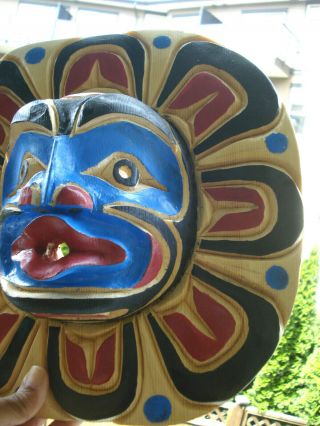 Northwest Coast Native Art Moon mask Squamish Nation sculpture carving 3