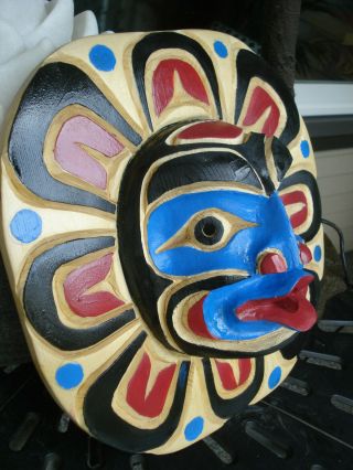 Northwest Coast Native Art Moon mask Squamish Nation sculpture carving 4