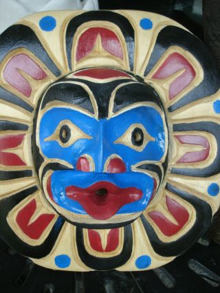 Northwest Coast Native Art Moon mask Squamish Nation sculpture carving 5