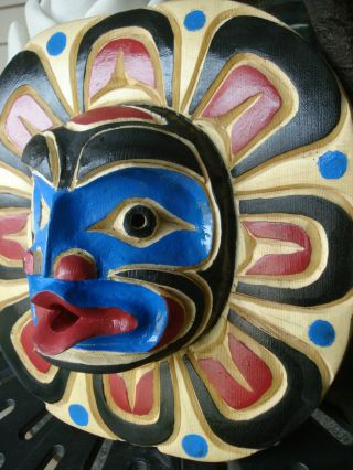 Northwest Coast Native Art Moon mask Squamish Nation sculpture carving 6