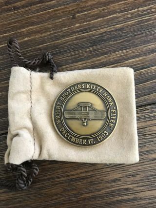 Southwest Airlines SWA Spirit of Kitty Hawk medallion with bag 2