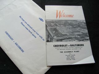 Chevrolet - Baltimore - The Assembly Plant - Tour Booklet From 1964 - Rare