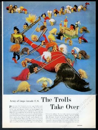1964 Thomas Dam Troll Doll Dolls Color Photo Vintage Print Ad