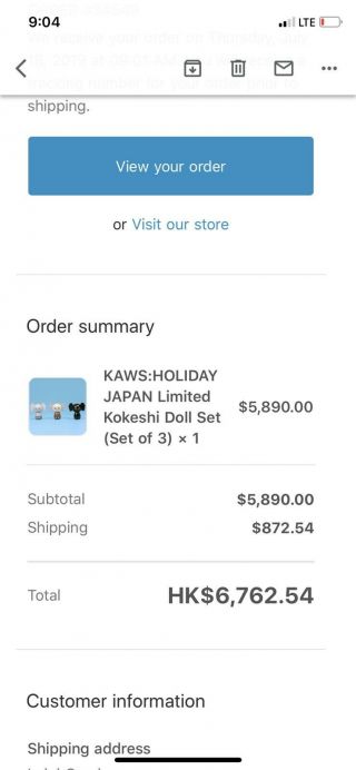 KAWS:HOLIDAY JAPAN Limited Kokeshi Doll Set (Set of 3) (ORDER CONFIRMED) (X/1000) 3